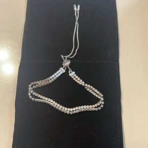 Women’s Crystal and Silver Bracelet, adjustable